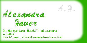 alexandra haver business card
